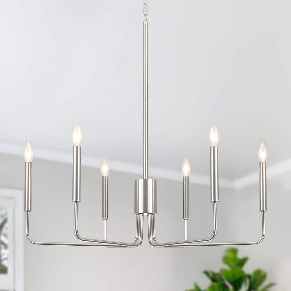 6-Light 29.52-inch Farmhouse Candle Chandelier for Foyer Kitchen Bedroom