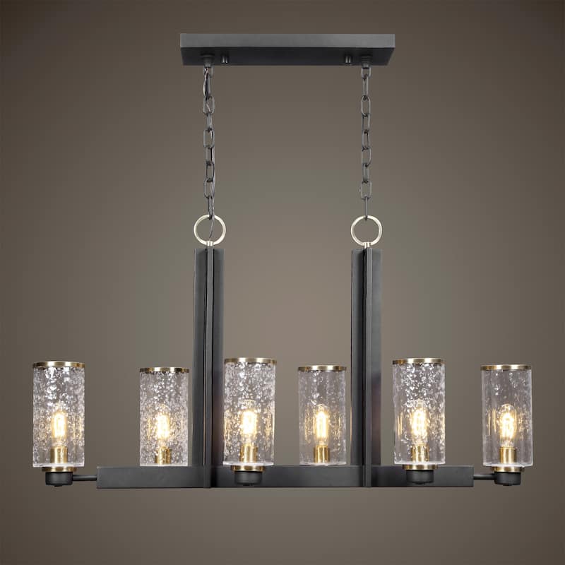 Uttermost 21333 Jarsdel 6 Light 45" Wide Linear Chandelier