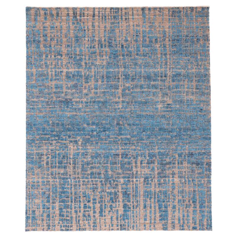 ECARPETGALLERY Hand-knotted Tangier Turquoise Wool Rug - 8'2 x 9'11
