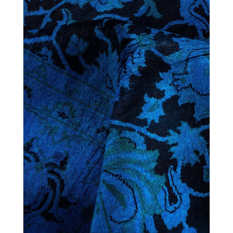 Fine Vibrance One-of-a-Kind Hand-Knotted Area Rug - Blue, 8' 2" x 10' 4" - 8' 2" x 10' 4"