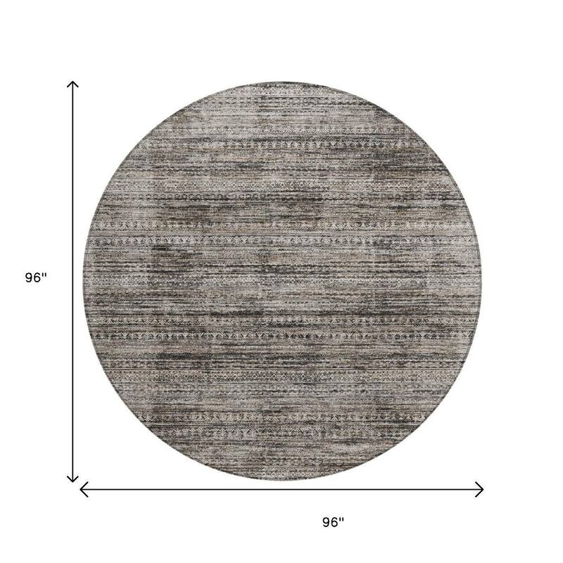 HomeRoots Striped Transitional Rectangle Outdoor Rug