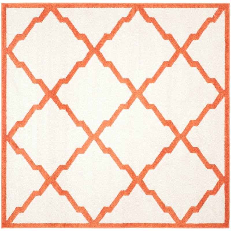 SAFAVIEH Amherst Teresinha Modern Rug - 7' Square - Beige/Orange
