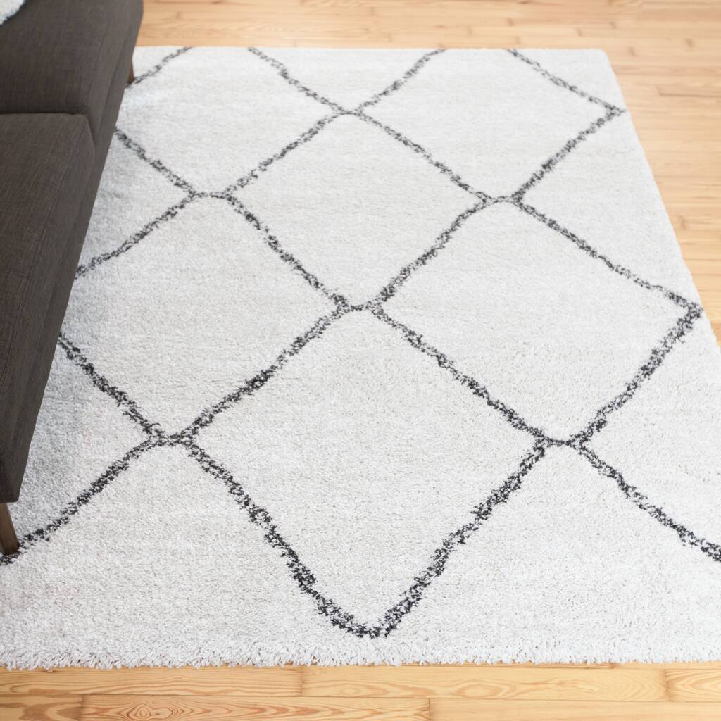 Eder Trellis Shag Area Rug