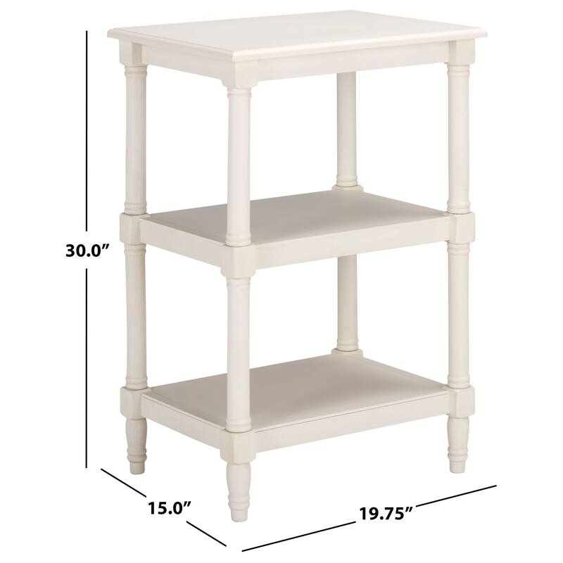 SAFAVIEH Elmira 3-Shelf Accent Table - 19.8" W x 15" L x 30" H - 20"W x 15"D x 30"H