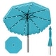 preview thumbnail 15 of 38, 9.3 FT Outdoor Patio Polyester Umbrella with Solar LED Lights and Tilt Crank Metal Frame for Garden Deck