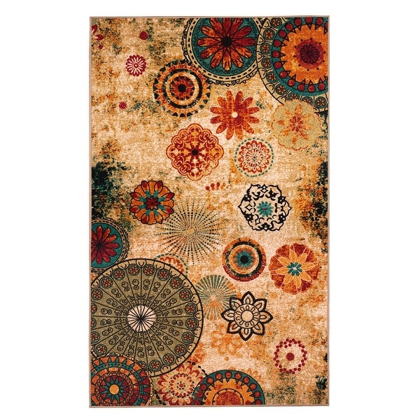 Shop New Medallion Multi colored Area Rug Carpet, Soft Rug ...