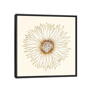 iCanvas "Gold Sunflower" by Modern Tropical Framed Canvas Print - Bed ...