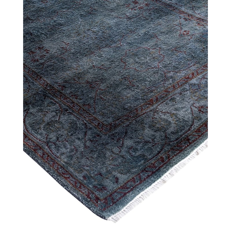 Contemporary Overdyed Wool Hand Knotted Runner - 2' 6" x 11' 10"
