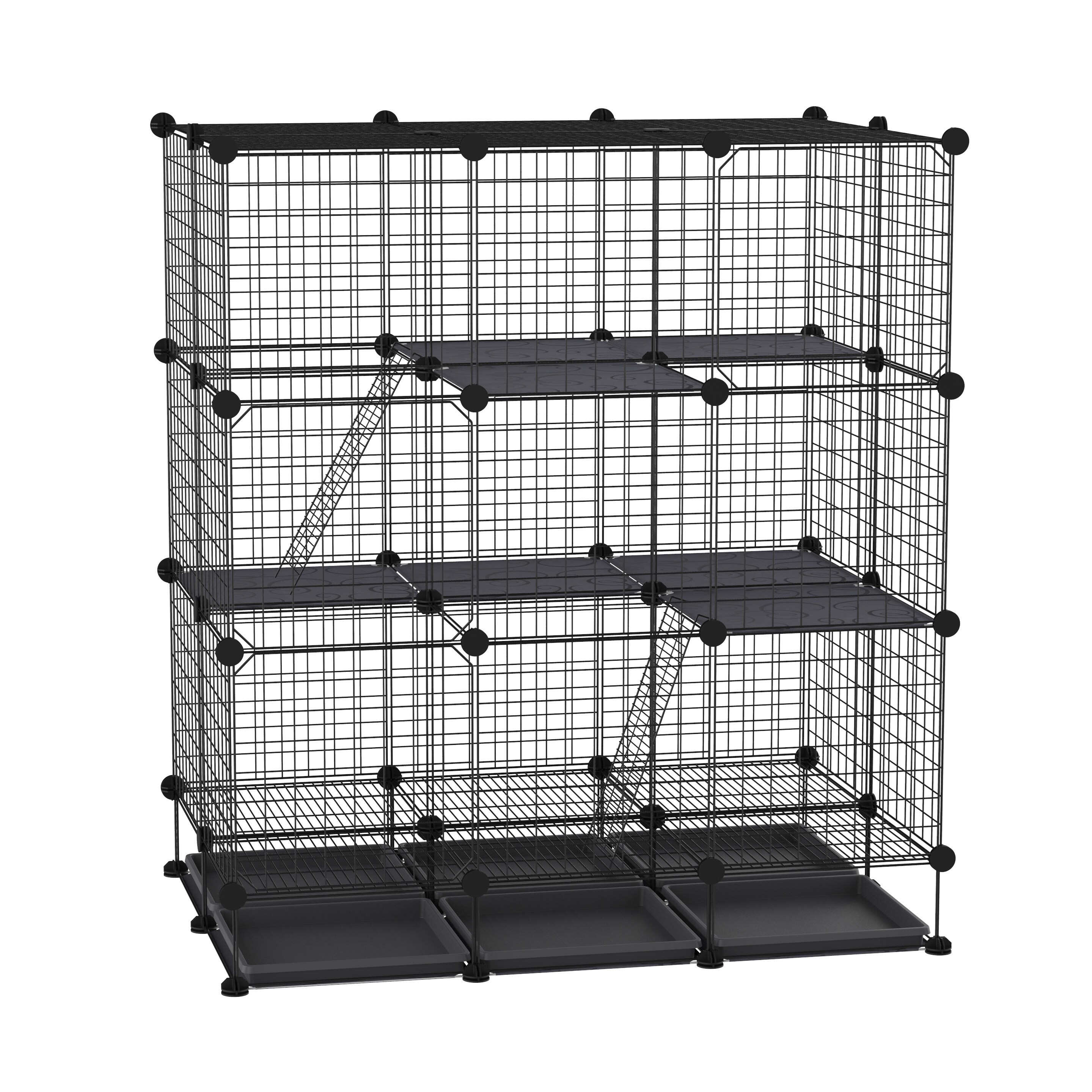 wire rabbit cages with tray