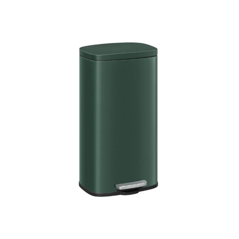 Stainless Steel Step Open Trash Can with Hinged Lid