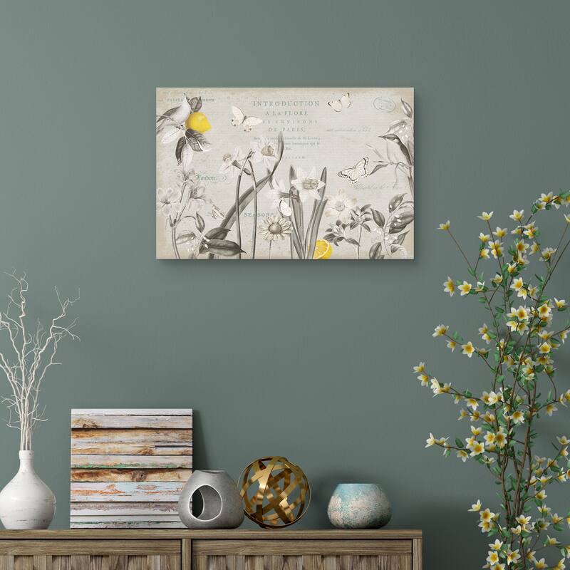 Citron Curiosities I by Katie Pertiet Canvas Art Print