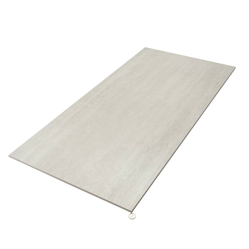 Terrain 24x48 Ivory Porcelain Large Format Plain Wall and Floor Tile (15.55 sq ft/case) - 2 Pack