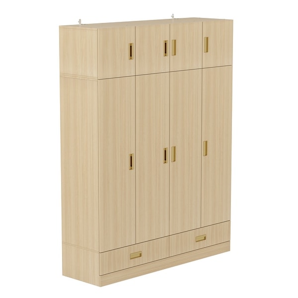 Large Wardrobe w Optional Top Cabinet Bedroom Accent Closet Cabinet On Sale Bed Bath Beyond 40591770