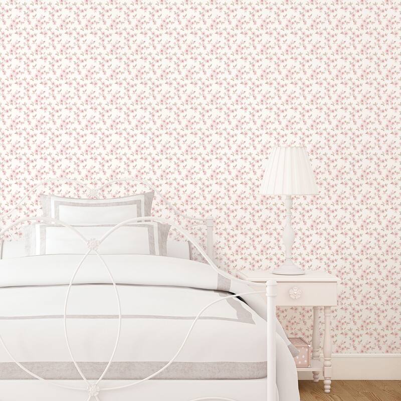 Galerie Wallcoverings Secret Garden Delicate Flower Trail Non-woven Matte Wallpaper Roll
