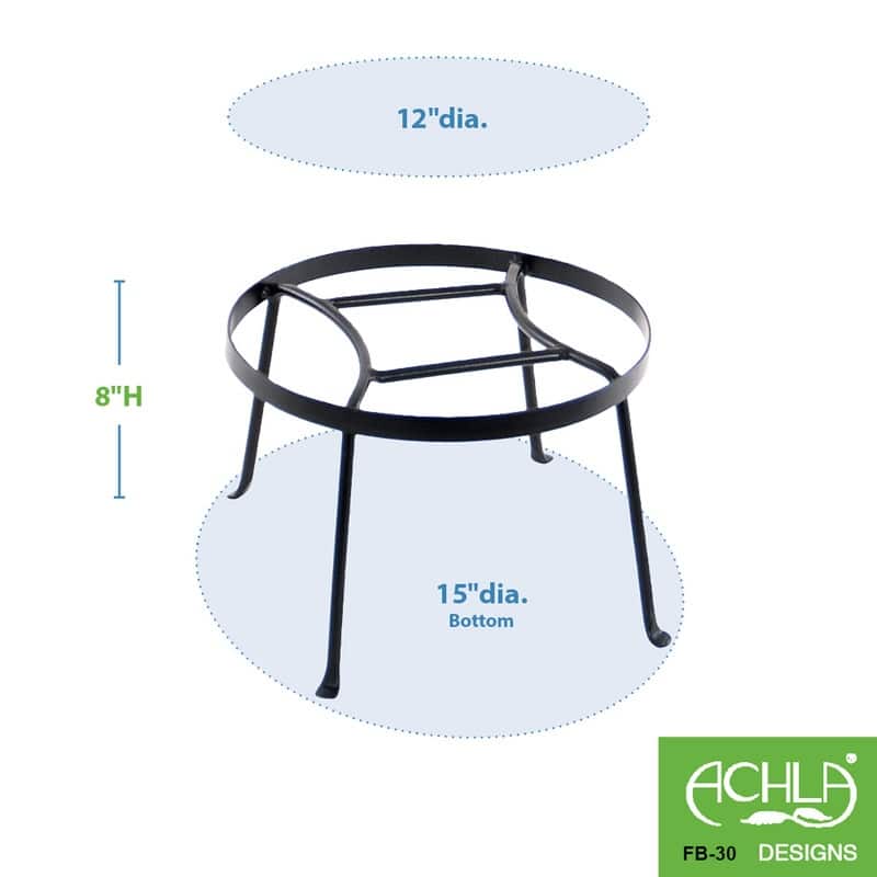 Achla Designs Indoor Outdoor Diamond Shaped Argyle Plant Stand I, 8 Inch Tall, Roman Bronze Powder Coat Finish