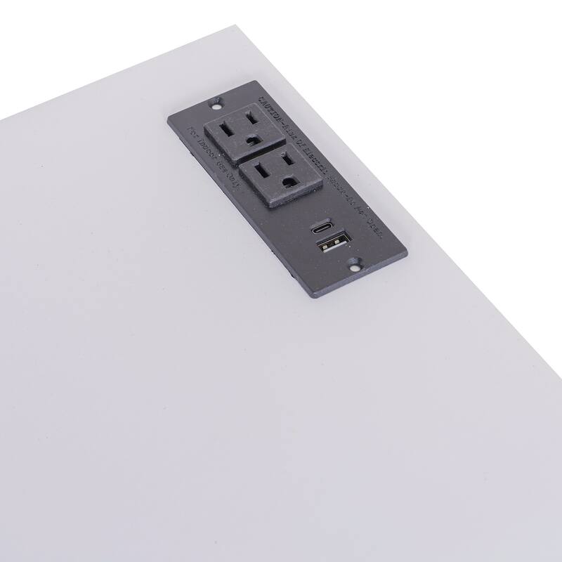 Folding Wall Bed Queen Size Murphy Bed with Sofa and L Shape Desk