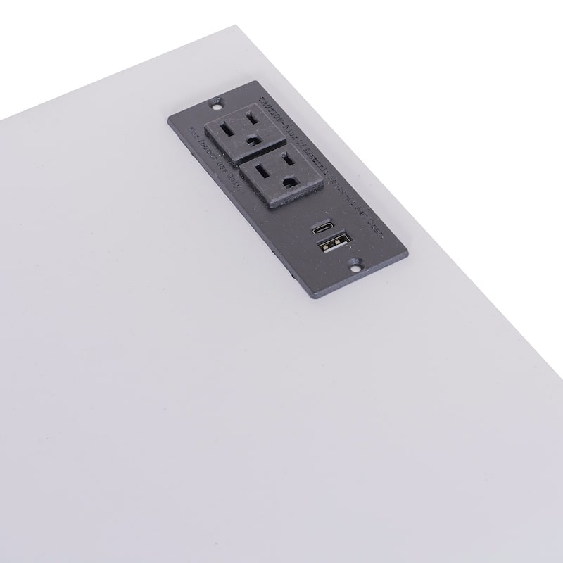 Queen Wall Murphy Bed with Hydraulic Lift Storage, Sofa, Shelves, Drawers, LED & USB Lighting for Small Spaces