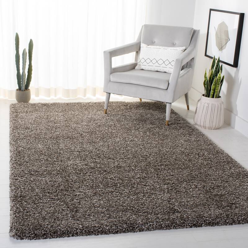 SAFAVIEH Milan Shag Maibritt 2-inch Thick Area Rug - 3' x 5' - Grey - Rectangle
