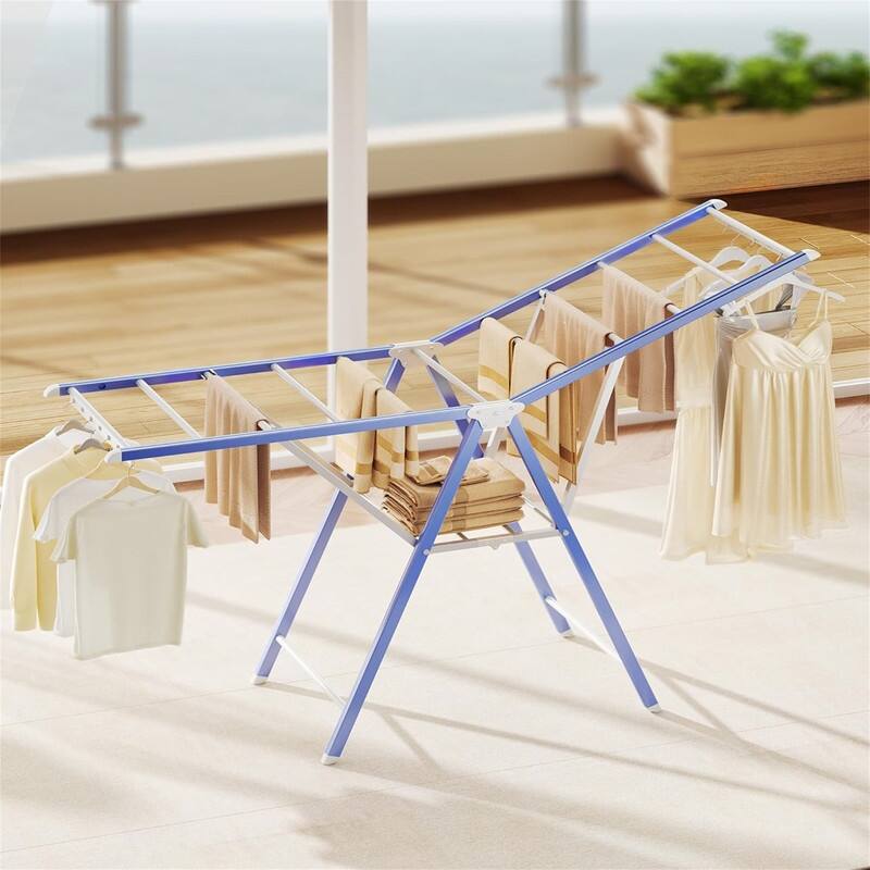 Clothes Drying Rack,63 Inches Foldable Aviation Aluminum Alloy Drying Rack, - 36"D x 4.3"W x 16.5"H