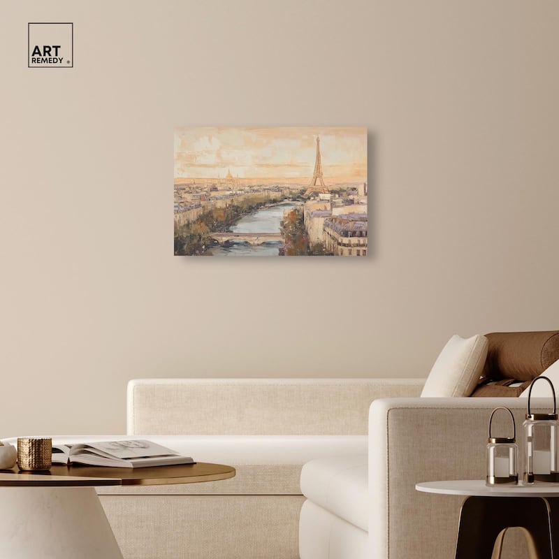 Sunrise Paris Canvas by Art Remedy, Gallery Wrapped