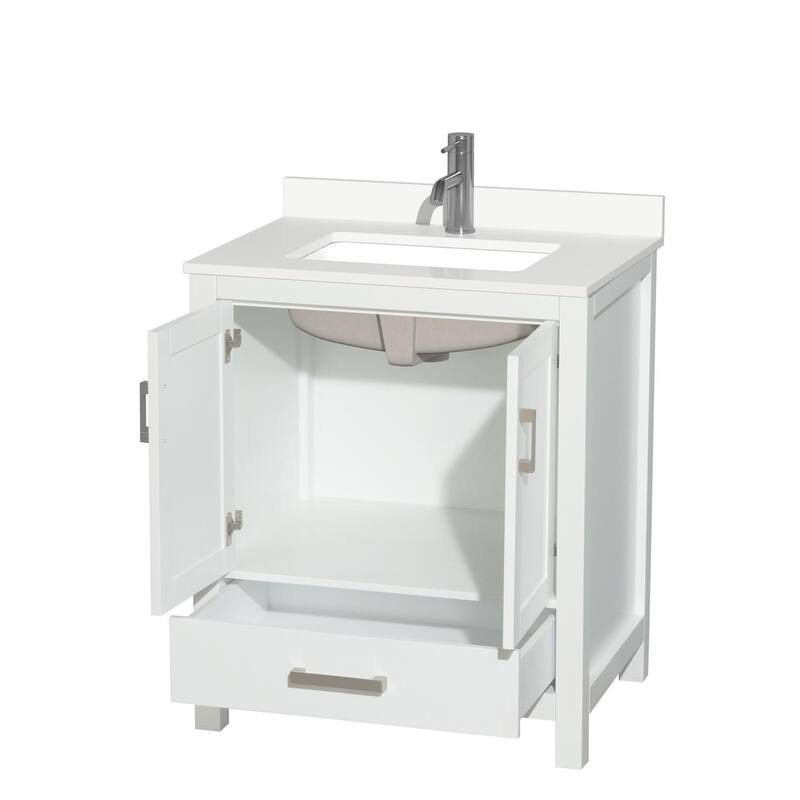 Wyndham Collection WCS141430S-QTZ-UNSMXX Sheffield 30" Free Standing