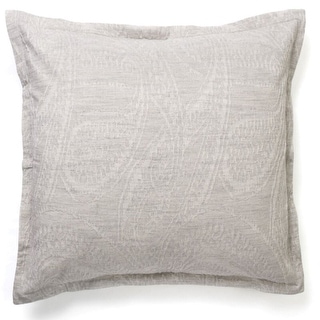 Cottage Home Addy Grey Cotton Jacquard Euro Square Pillow