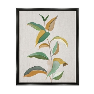 Stupell Modern Herb Leaves Framed Floater Canvas Wall Art Design by ...