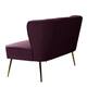 HULALA HOME Monica Modern Velvet Tufted Loveseat with Metal Legs