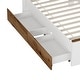 preview thumbnail 8 of 16, Twin Size House-Shaped Wooden Bed with Storage Shelf on the Headboard, Built-in Two Storage Drawers, Brown
