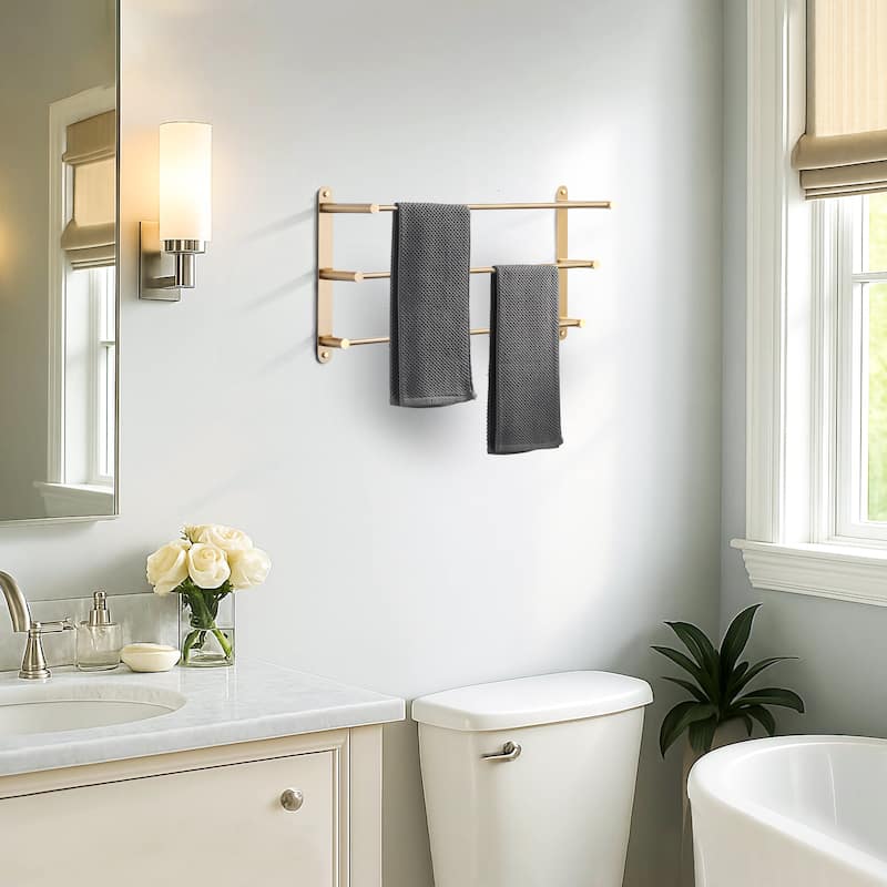 WOWOW Modern 3-Tier Wall Mounted Towel Rack