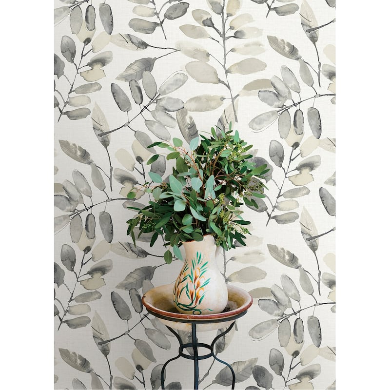 Chesapeake Pinnate Charcoal Leaves Wallpaper