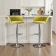 preview thumbnail 147 of 155, Velvet Upholstered Adjustable Bar Stool Swivel Counter Chair Set of 2 Set of 2 - Olive Drab/Silver
