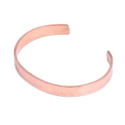 NOVICA Brilliant Gleam, Copper cuff bracelet