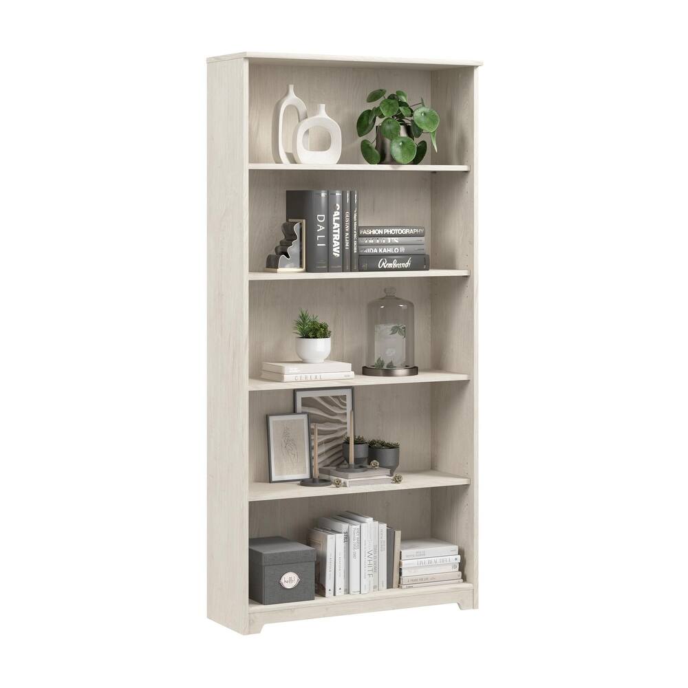 Bush Furniture Cabot Tall 5 Shelf Bookcase with Adjustable Shelves