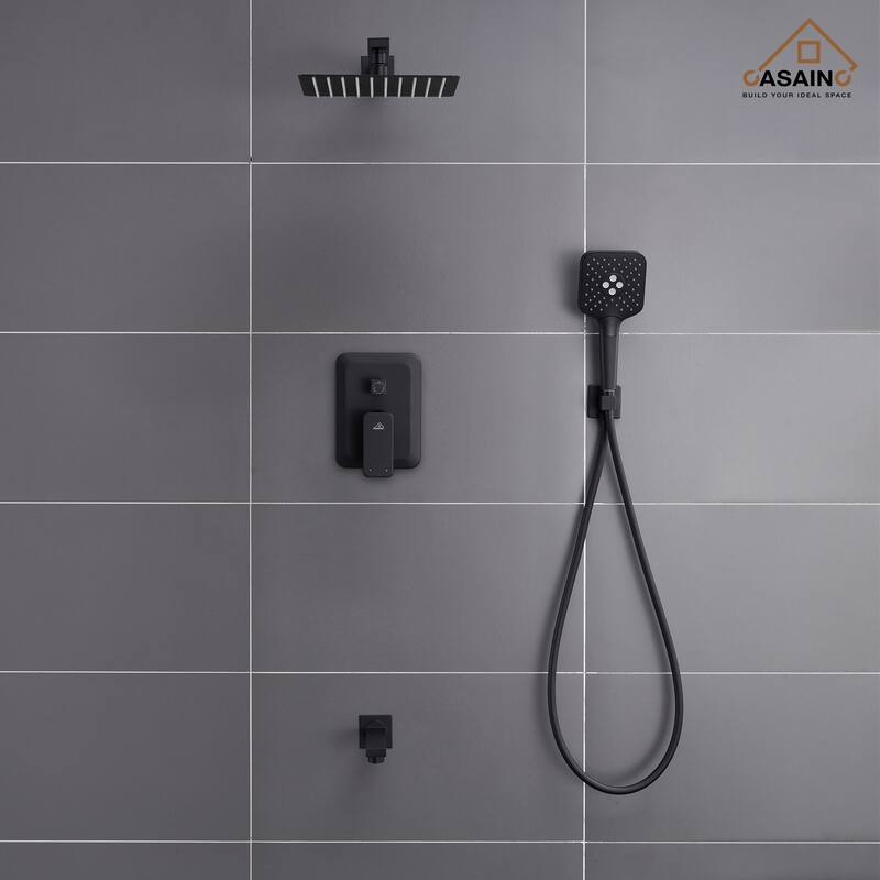 Wall-mounted rain shower faucet with pressure balanced valve