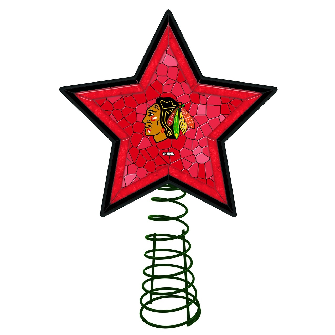 Shop Chicago Blackhawks Mosaic Tree Topper Overstock 18682569