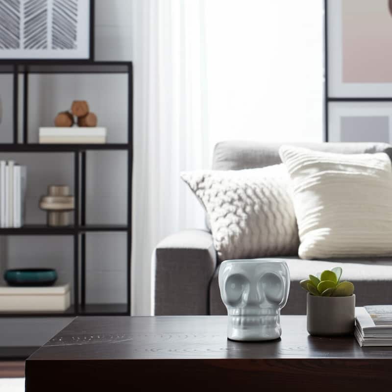 Decorative Ceramic Skull Table Vase