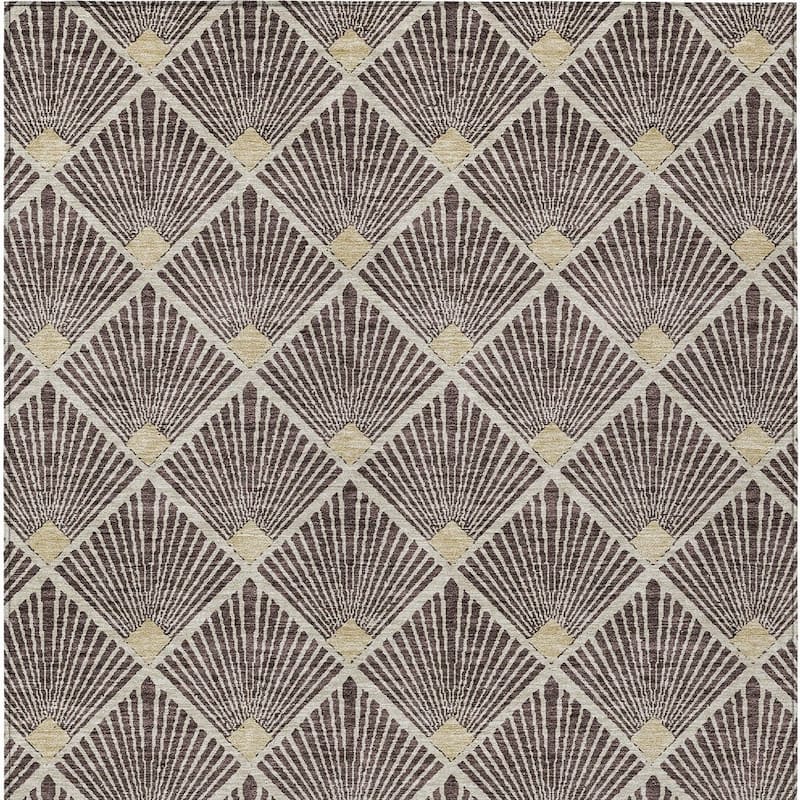 HomeRoots Geometric Transitional Rectangle Outdoor Rug