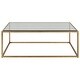 preview thumbnail 1 of 2, Uttermost 25195 Bravura 48" Wide Iron and Tempered Glass Coffee Table Brushed Gold