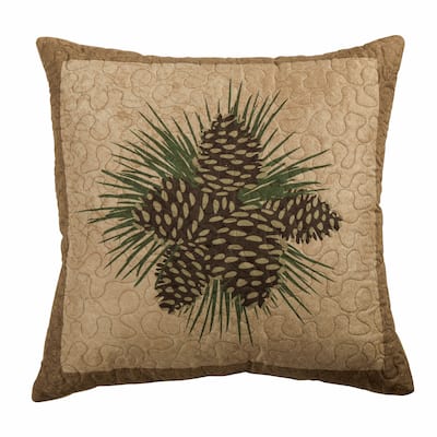 Donna Sharp Antique Pine "Pinecone" Polyester Decorative Pillow