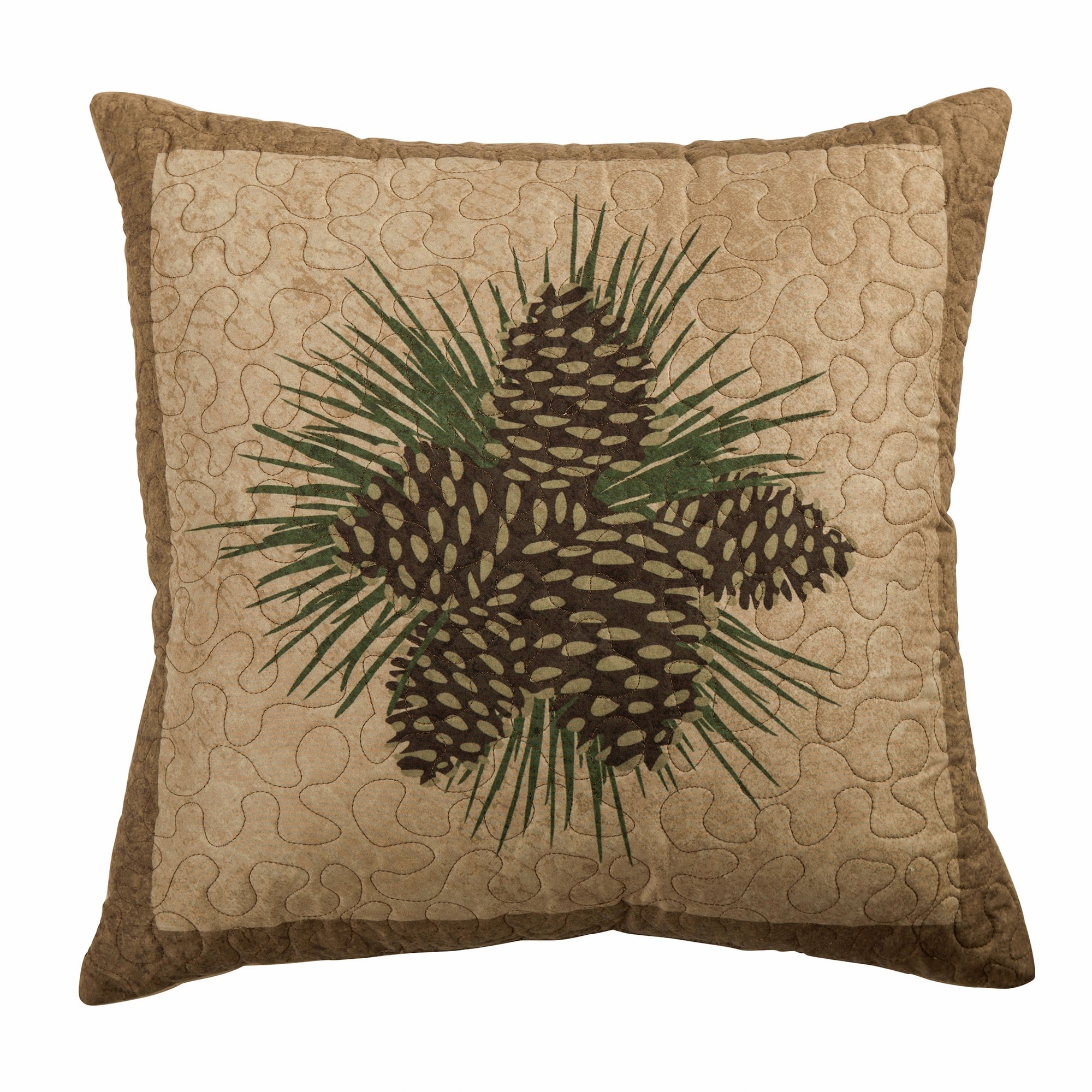 Donna Sharp Antique Pine "Pinecone" Decorative Pillow