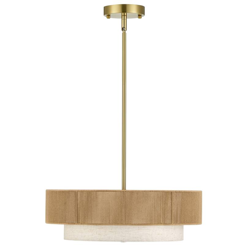 CO-Z 18 in 4-Light Dimmable Semi Flush Mount Fabric Ceiling Light Pendant - 18"