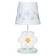 preview thumbnail 1 of 5, Lambs & Ivy Sweet Daisy White Floral Nursery/Child Lamp with Shade & Bulb