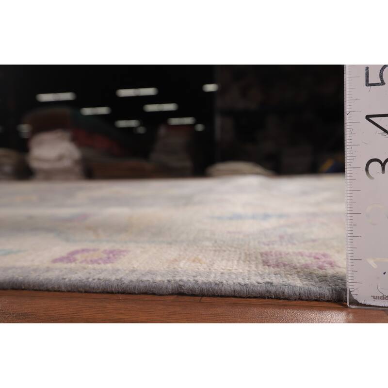 Grey Oriental Oushak Turkish Large Area Rug Handmade Wool Carpet - 10'0"x 13'7"