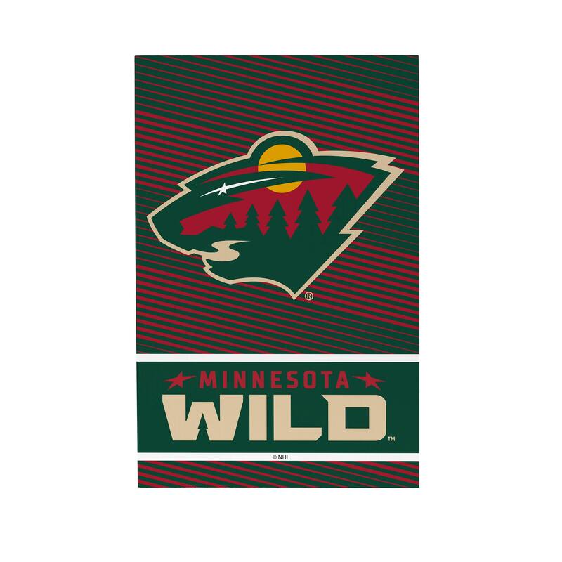 Minnesota Wild Wooden Tabletop Mantel Shelf Sign