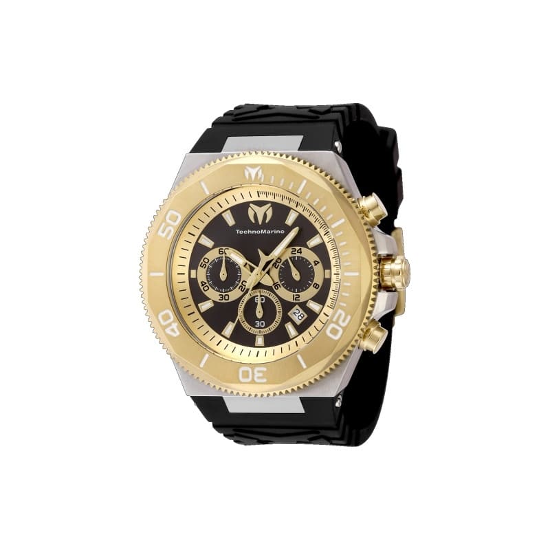 Technomarine Men's TM-224018 Manta Quartz Gold, Black Dial Watch