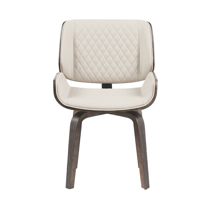 Mid-Century Modern Dining Chair - 360° Swivel(set of 2), PU Leather Upholstery, Ergonomic Design for Kitchen, Office &