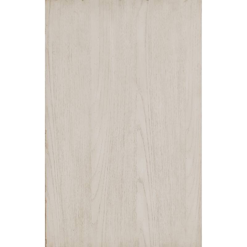 Transitional Wire-Brushed White Nightstand, Hidden Drawer, Bun Feet, Classic Style