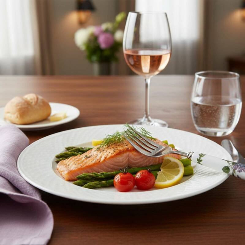 Portmeirion Botanic Garden Serving Fork - Silver and Botanic Garden Design - 9 in