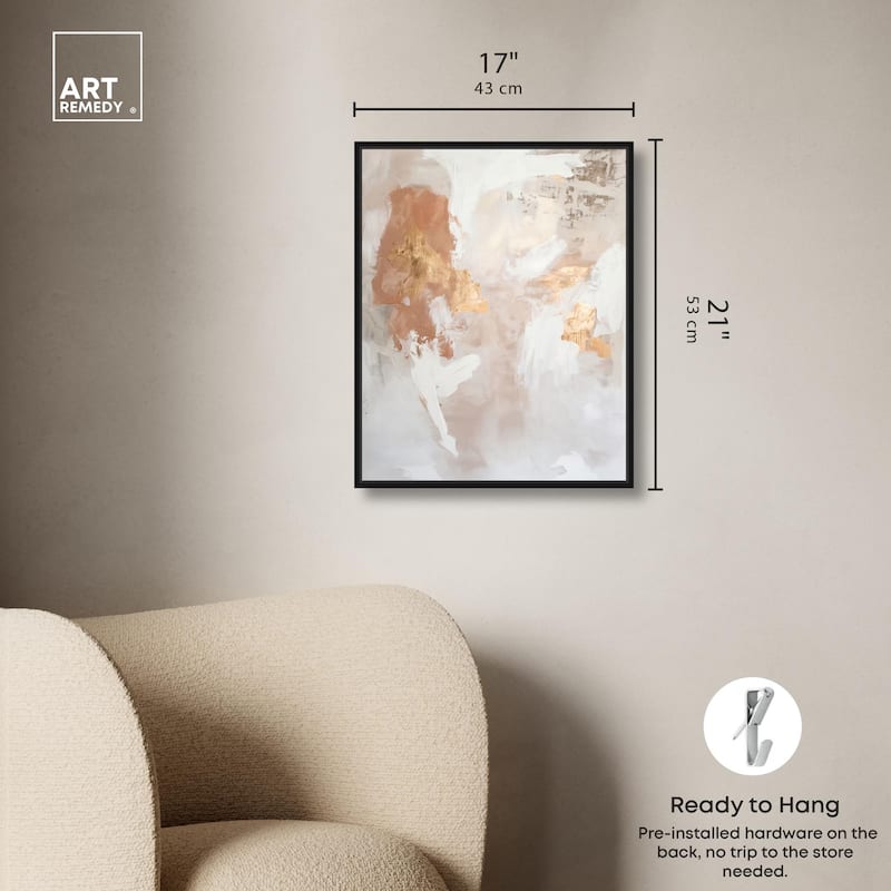 Gold-Trimmed Rose Quartz II Canvas by Art Remedy